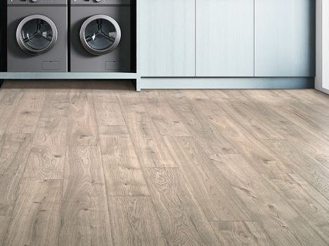 washing machine and dryer on laminate floors